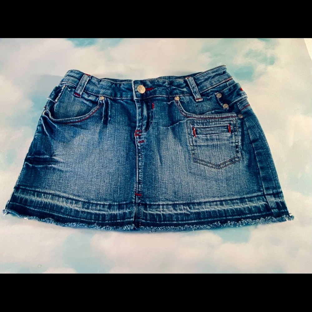 Younique Vintage distressed Embellished Mini Skirt.  Juniors size 1.  EUC
